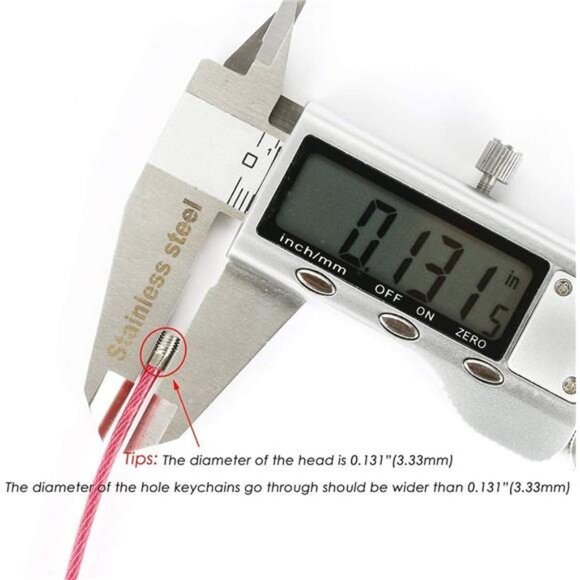 bayite Pack (100) Stainless Steel Wire Keychains Cable, Key Rings, Heavy Duty - Picture 5 of 7